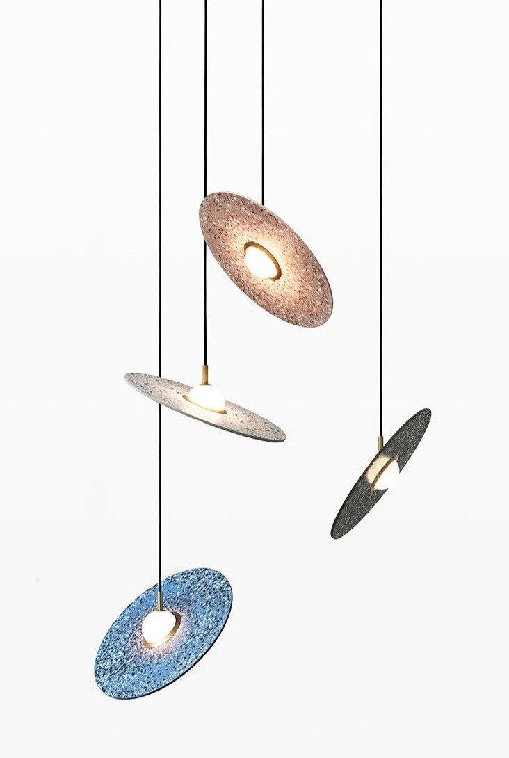 Almeta Disk Sculptural Pendant Light 