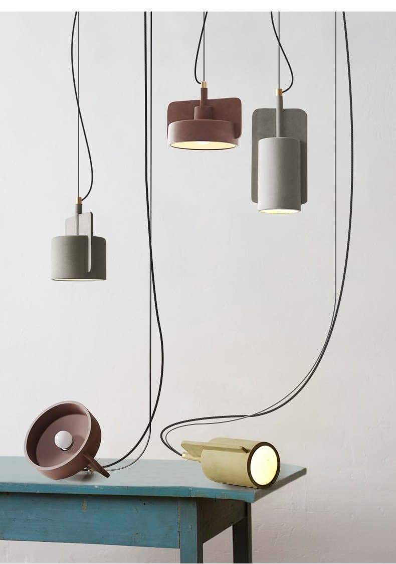 Runa Cement Industrial Pendant Light 