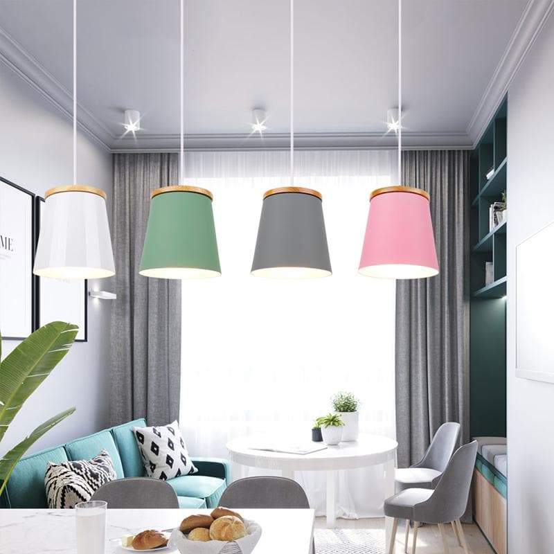 Tevy Nordic Wooden Pendant Light