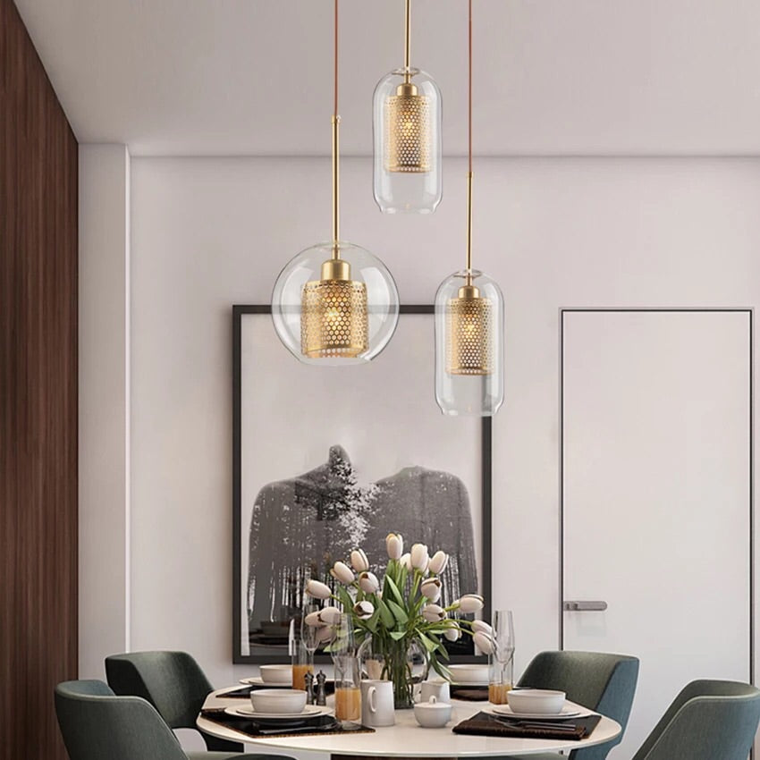 MILANA Clear Glass Pendant Light