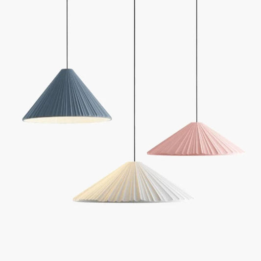 Signy Cone Pleated Pendant Light 