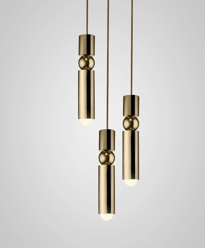 Beret Minimal Brass Pendant Light 