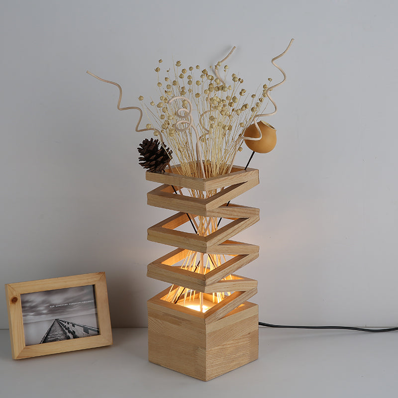 Wooden Vase Night Light - Novus Decor Lighting