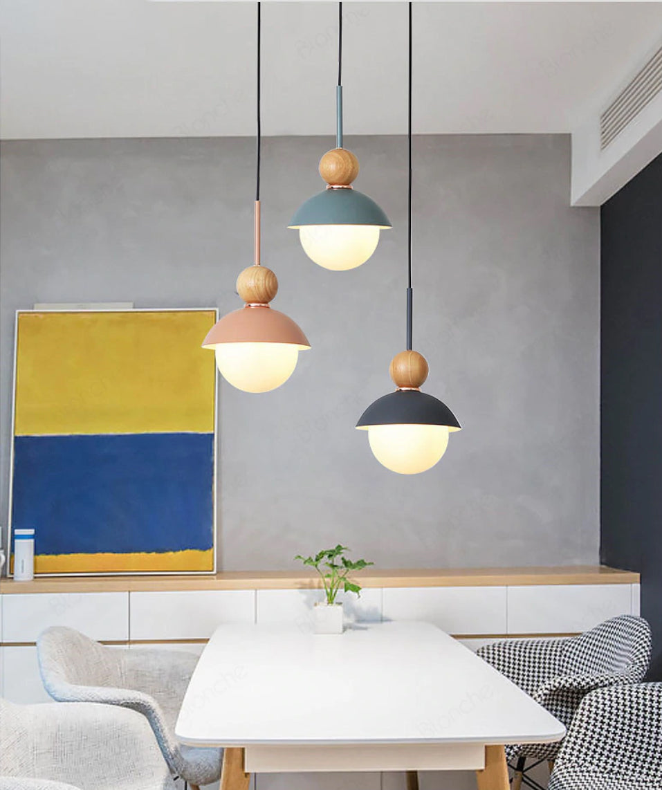 Savie Nordic Wooden Pendant Light 