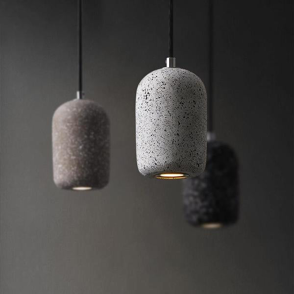 Pave Cement Minimal Pendant Light