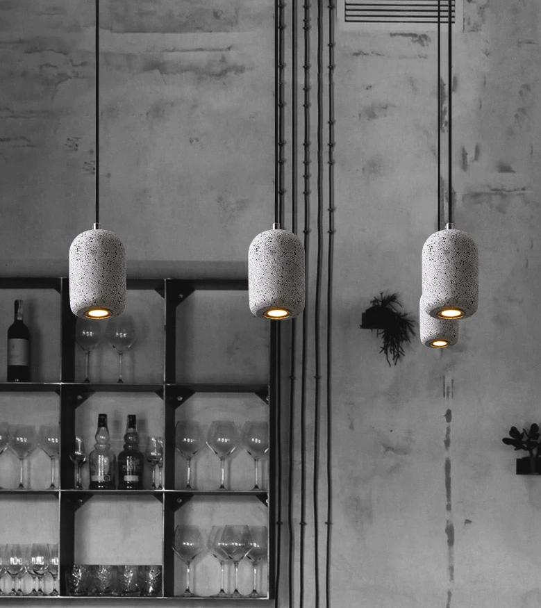 Pave Cement Minimal Pendant Light