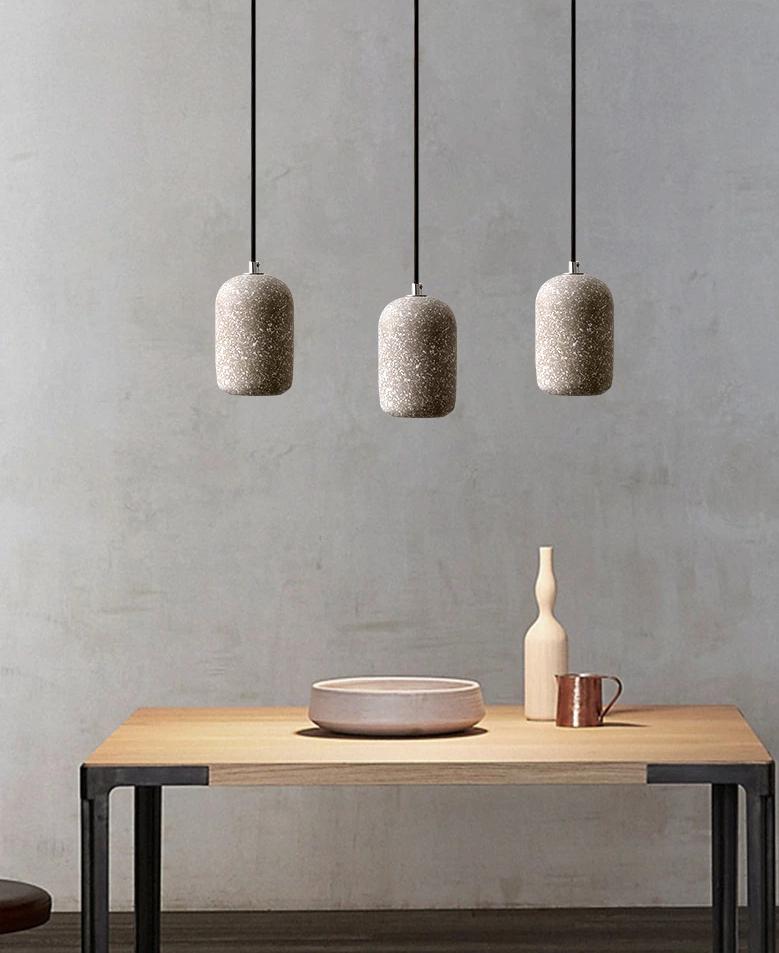 Pave Cement Minimal Pendant Light