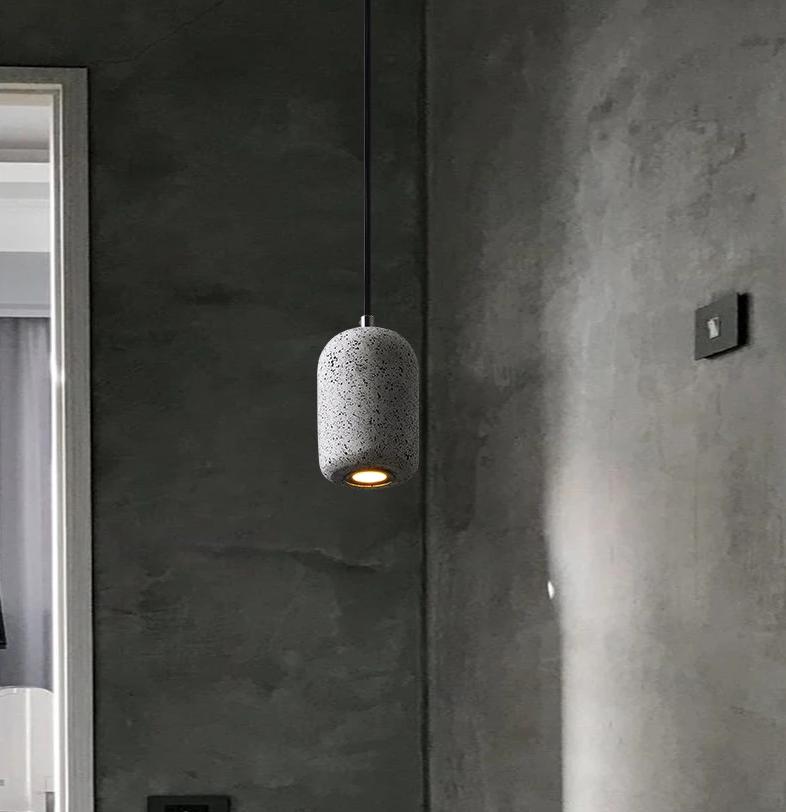 Pave Cement Minimal Pendant Light