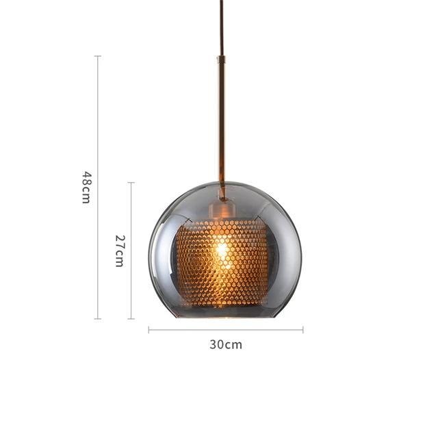 MILANA Smoky Glass Pendant Light