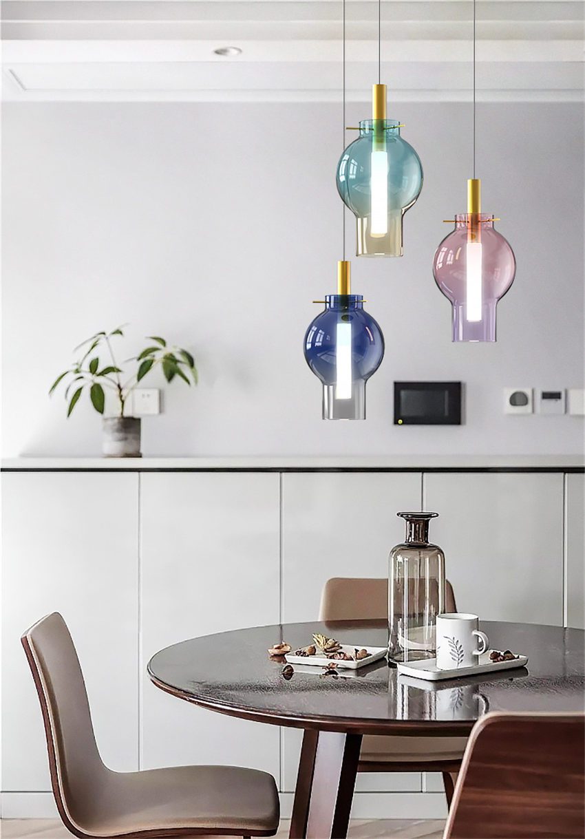 Lia Color Glass Pendant Light 