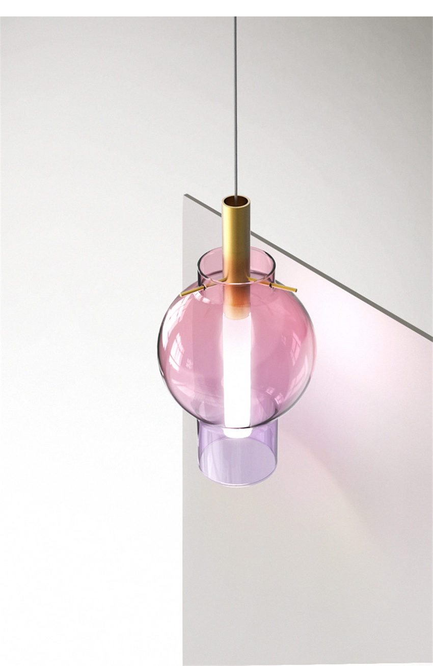 Lia Color Glass Pendant Light 