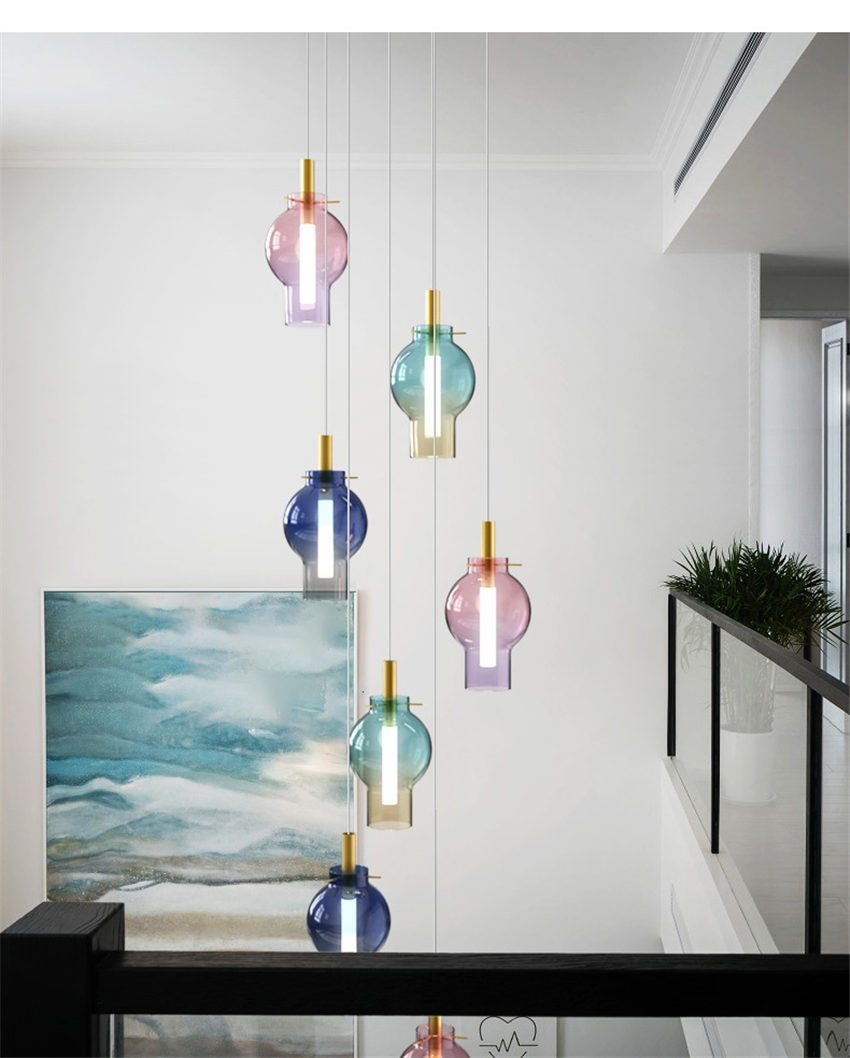 Lia Color Glass Pendant Light 