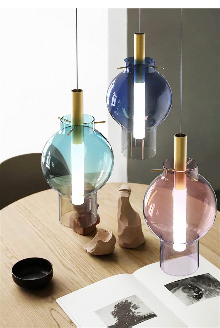 Lia Color Glass Pendant Light 