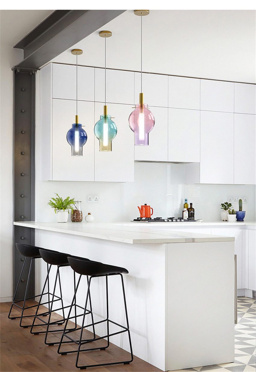 Lia Color Glass Pendant Light 