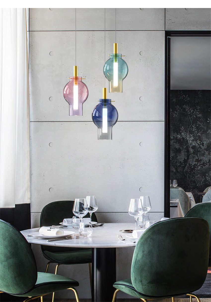 Lia Color Glass Pendant Light 