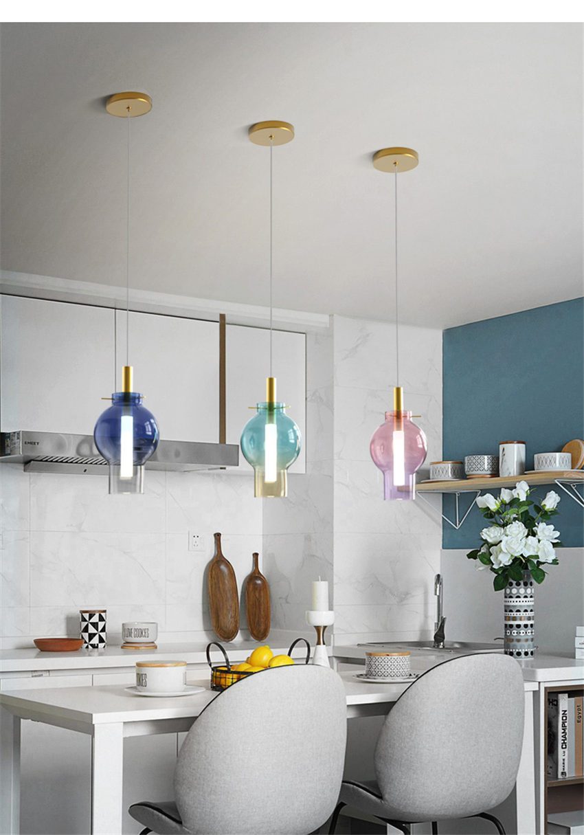 Lia Color Glass Pendant Light 