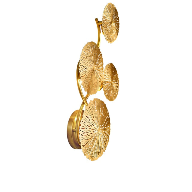 Gold Lotus Leaf Wall Lamp Idan