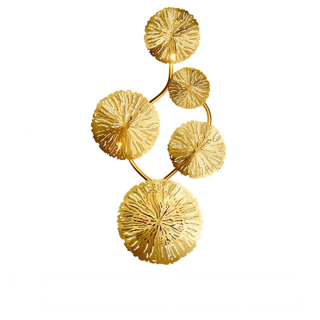 Gold Lotus Leaf Wall Lamp Idan