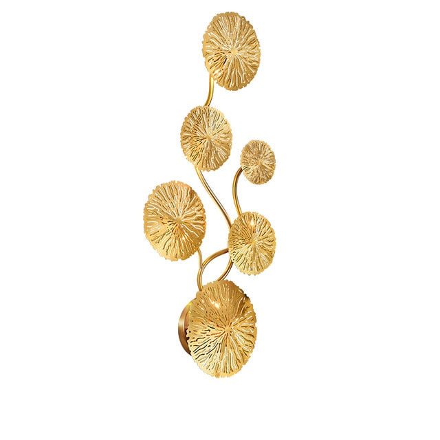 Gold Lotus Leaf Wall Lamp Idan