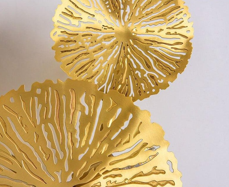 Gold Lotus Leaf Wall Lamp Idan