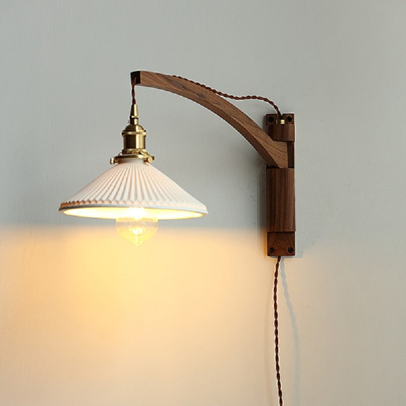 Walnut Wood Wall Lamp Nanna