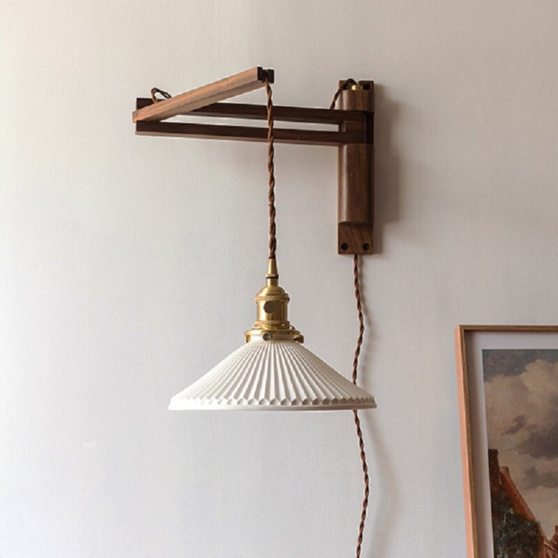 Walnut Wood Wall Lamp Nanna