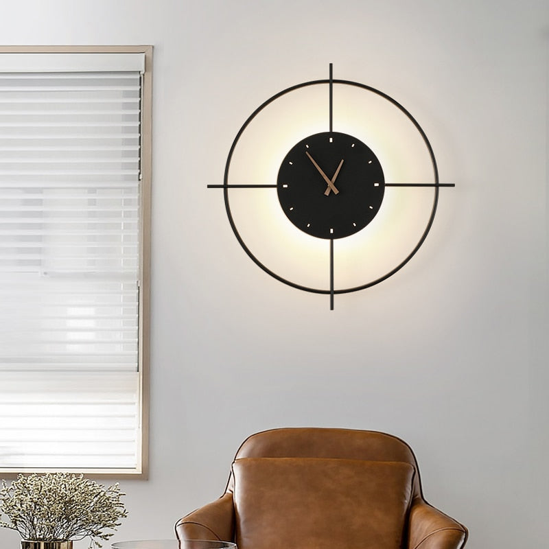 Clock Wall Lamp Valda (real clock)