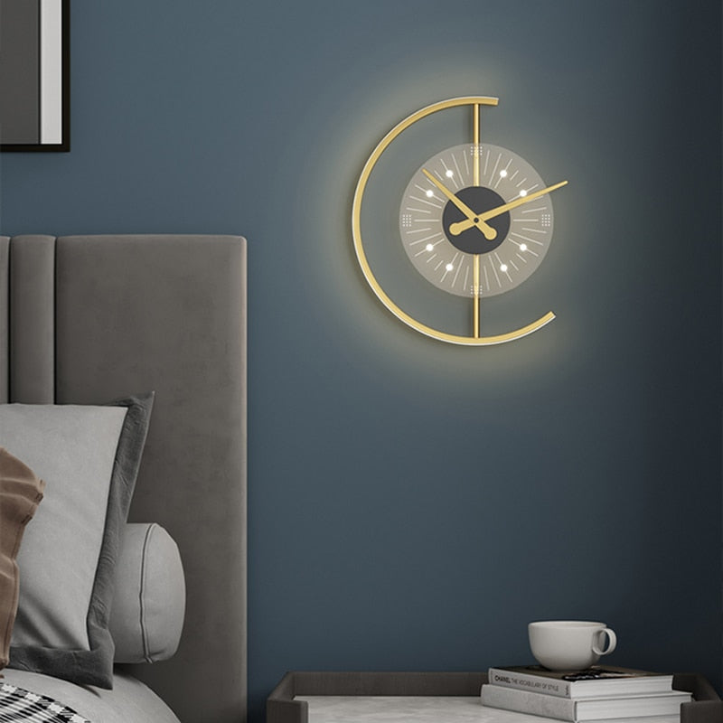 Clock Wall Lamp Valda (real clock)