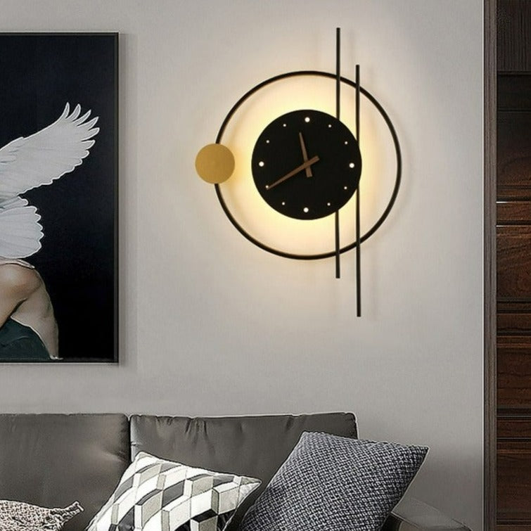 Clock Wall Lamp Valda (real clock)