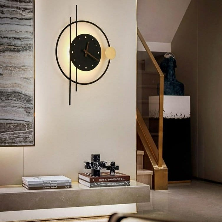 Clock Wall Lamp Valda (real clock)