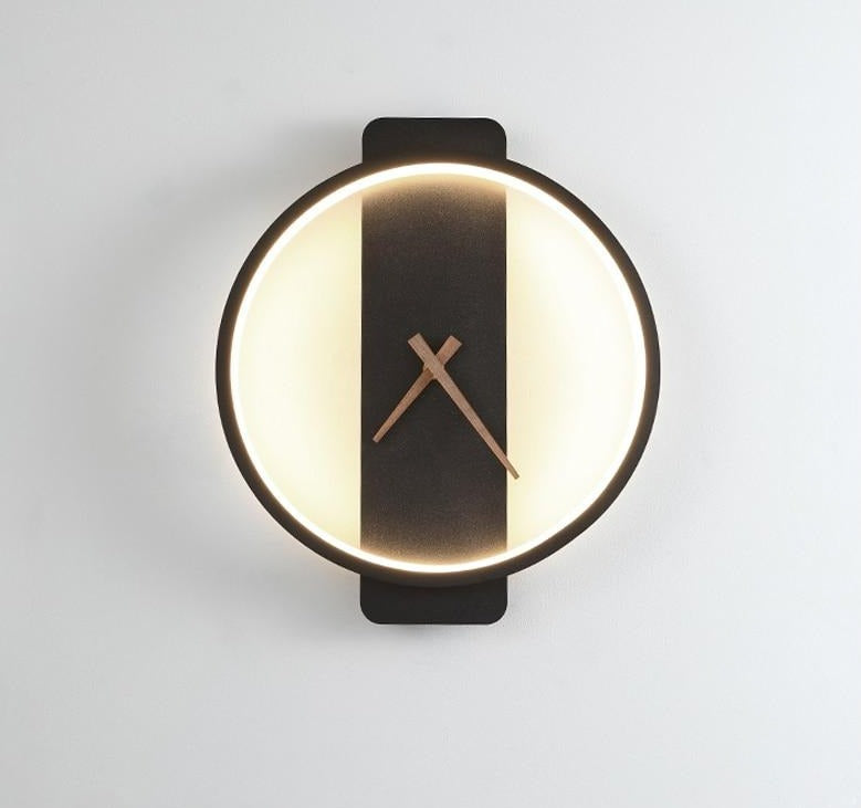 Clock Wall Lamp Valda (real clock)