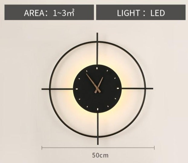 Clock Wall Lamp Valda (real clock)