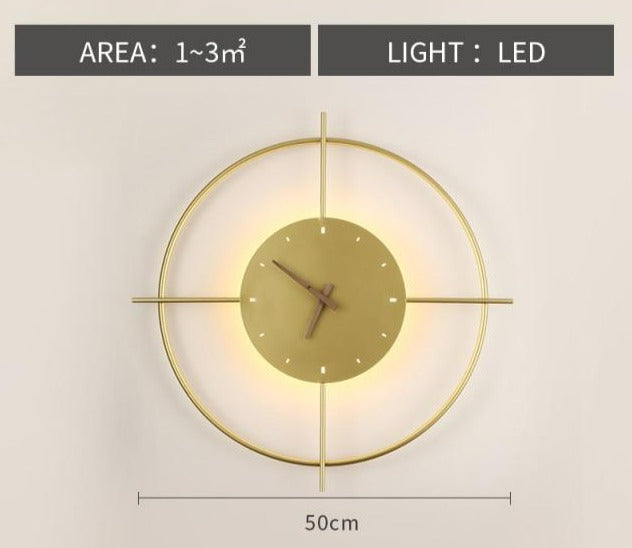 Clock Wall Lamp Valda (real clock)