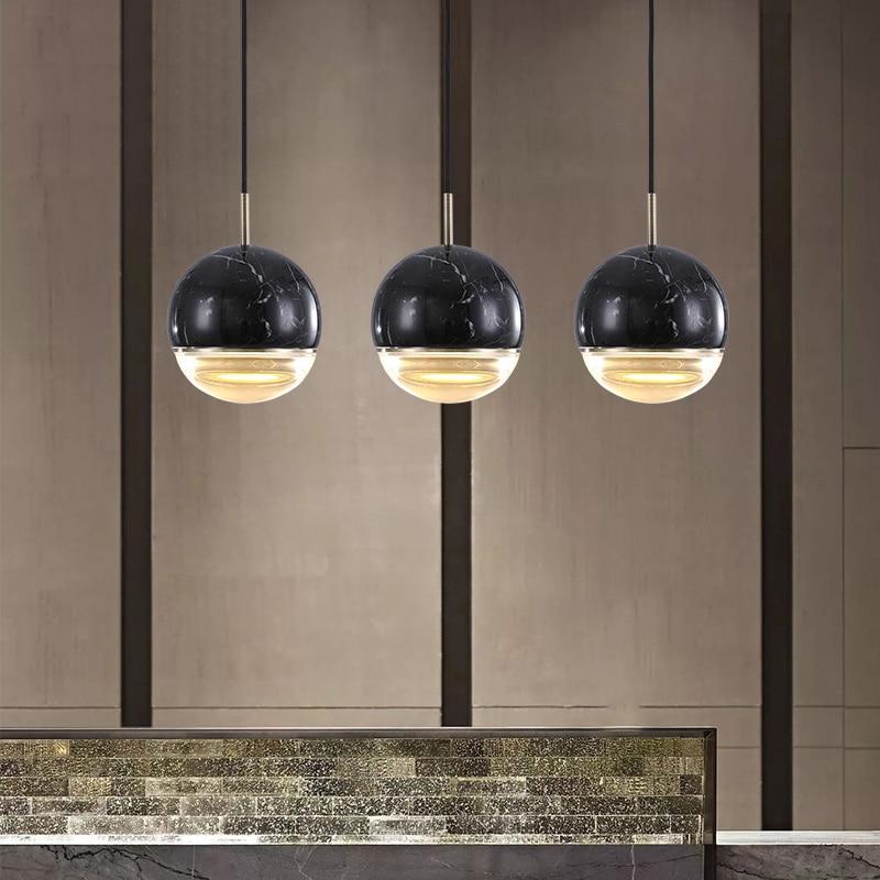 Kirsi Round Marble Pendant Light 