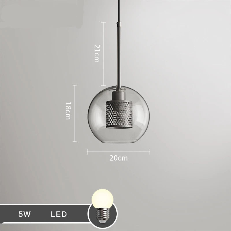 MILANA Clear Glass Pendant Light