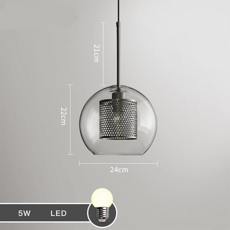 MILANA Clear Glass Pendant Light