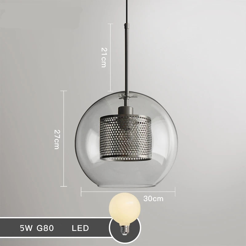 MILANA Clear Glass Pendant Light