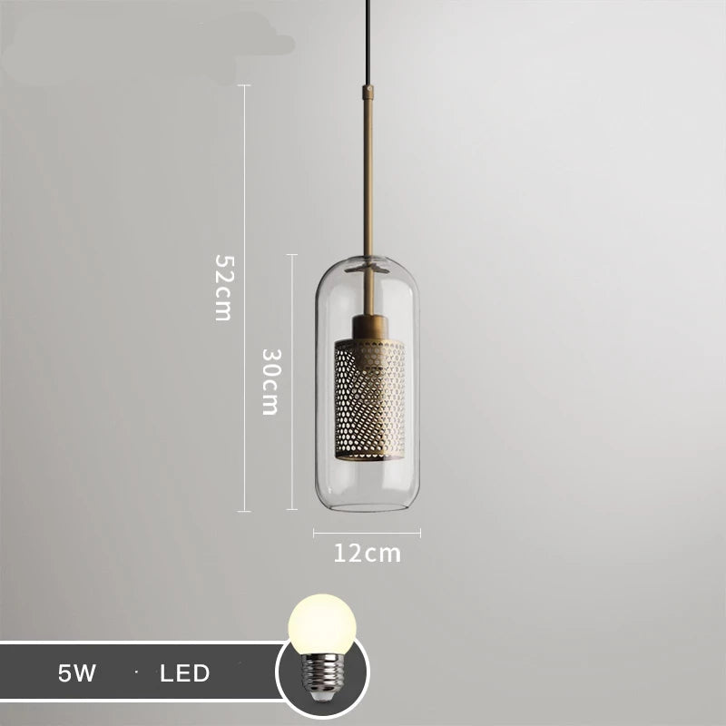 MILANA Clear Glass Pendant Light