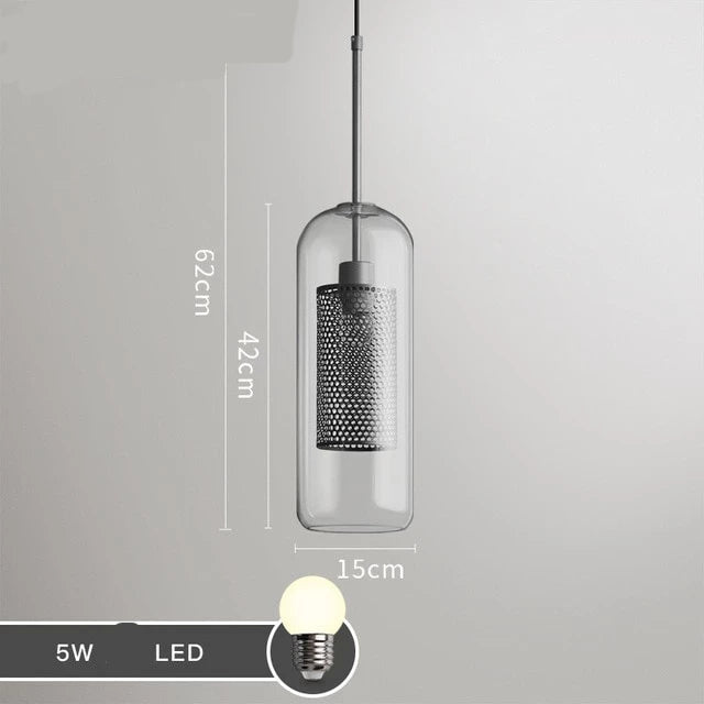 MILANA Clear Glass Pendant Light