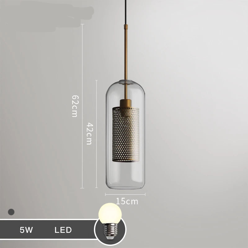 MILANA Clear Glass Pendant Light