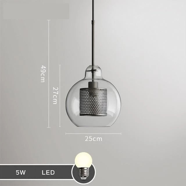 MILANA Clear Glass Pendant Light