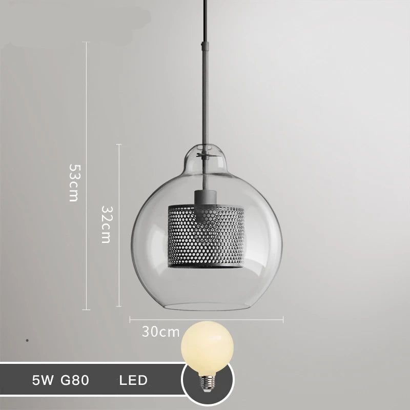 MILANA Clear Glass Pendant Light