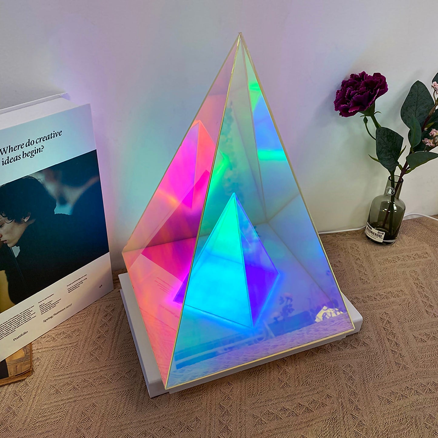 Infinity Pyramid Table Lamp