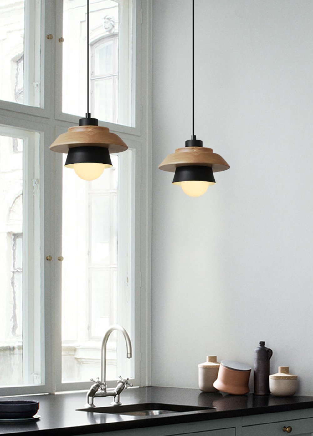 Rae Nordic Wooden Pendant Light