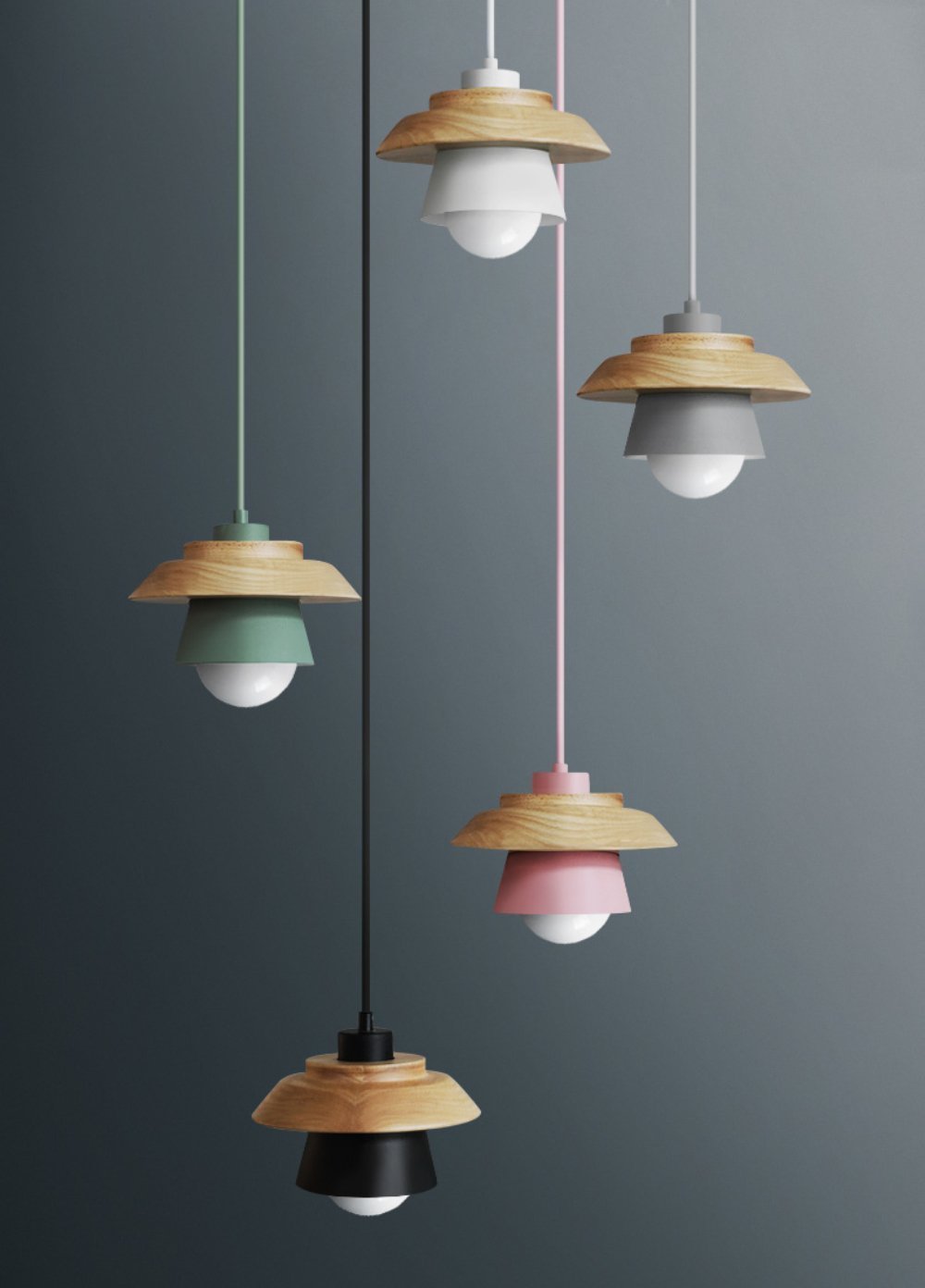 Rae Nordic Wooden Pendant Light