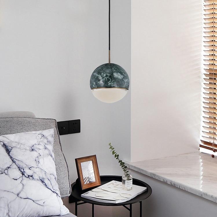 Kirsi Round Marble Pendant Light 