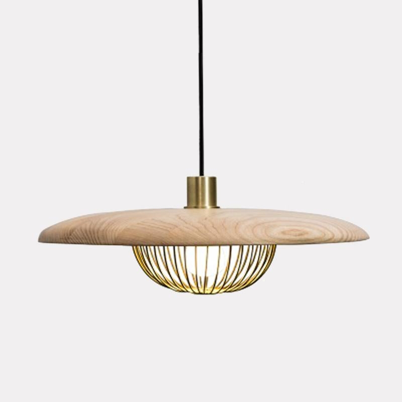 Rann Caged Wooden Pendant Light 